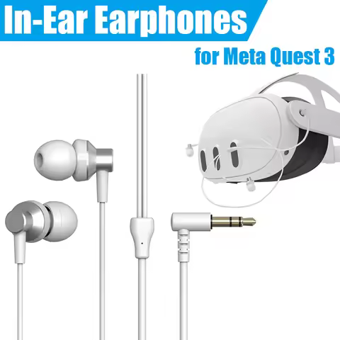 Ergonomic Earphones for Meta Quest 3 Comfortable and Immersive Sound VR Gaming Headphones for Meta Q