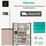 Hisense 720L 4 Door Inverter Refrigerator RQ768N4AW-KU Peti Ais Peti Sejuk 冰箱