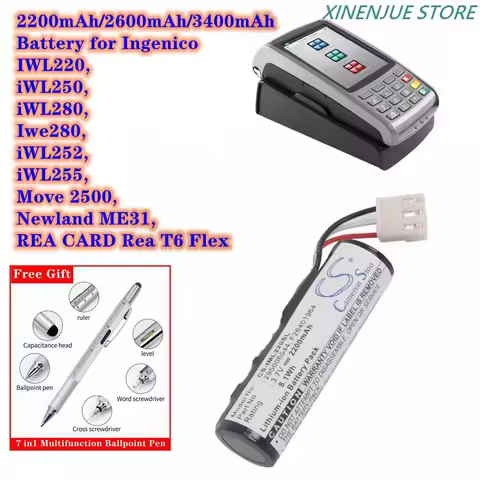 Payment Terminal Battery for Ingenico IWL220,iWL250,iWL280,Iwe280,iWL252,iWL255,Move 2500,Newland ME