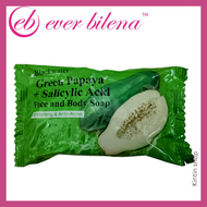 Ever Biena Blackwater Green Papaya + Salicylic Acid Face And Body Soap 70g
