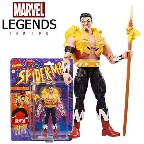Ko Ml Legends Spiderman Enemies Kraven Action Figures Toys 6 Inch Sergei Kravinoff Movable Statues M