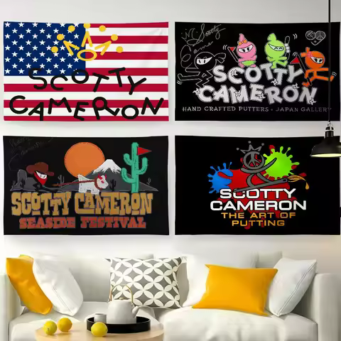 Fashion Brand S-Scotty C-Cameron-S flag For Garden Party Living Room Home Wall Decor Banner Bedroom 