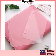 A5 B5 PP Inner Paper Agenda Planner 6 Ring Binder Organizer Divider Board Washitape Holder Board Not
