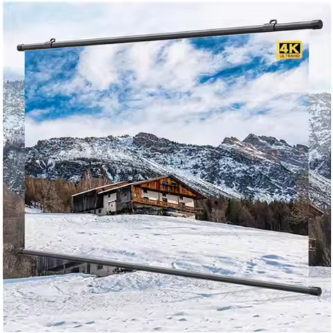 60/72/84/92/100/110/120/133INCH 4K Movie Projector Screen HD Foldable Splicing Anti-light Projection