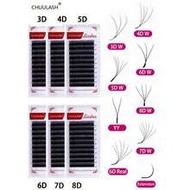 10 Pairs CHUULASH YY/3D/4D/5D/6D/7D/8D/6D Real/ Eyelash Extension/8D R/U-YY/3D Brown/4D Brown/5D Bro