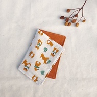 布作護照套 / 小柴犬與富士山