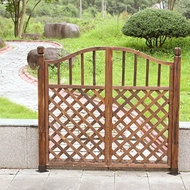 Fence Trellis Fence Gate Fence Matching Gate Wooden Gate Anti-Corrosion Wooden Lattice Gate Courtyar
