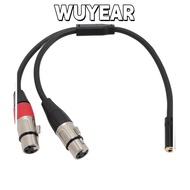 IWUYEAR 1/8 Female To Dual XLR Female Cable, 30cm / 11.81in Professional Y Splitter Cord Wire, Plug 