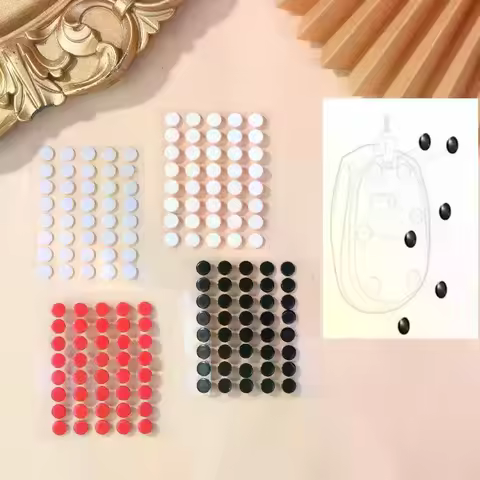 40Pcs 6.5mm Diameter 0.8mm Thickness Small Dots Universal For Mouse Foot Glide Feet Sticker