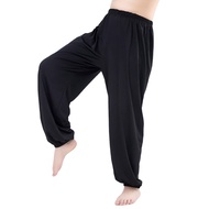 Kids Unisex Kung Fu Wide Pants Stretchy Elastic Waist Taichi Martial Arts Practice Trousers for Boys