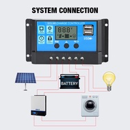 LCD Display Solar Panel Controller Dual USB Eco Energy Regulator Solar Panel Photovoltaic Panel Cont