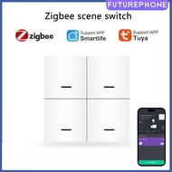Tuya Zigbee Smart Switch 4 Gang 12 Scene Switch Push Button Controller Automation Scenario Support Zigbee2mqtt Home Assistant future