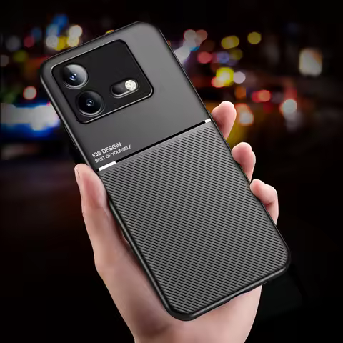 For Vivo Iqoo Neo8 Shockproof Case Magnetic Car Holder Leather Silicone Case Phone Fundas Vivo Iqoo 