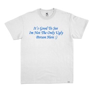 ZeroTwentyTwo T-Shirt Aesthetic Typography Ugly Person White | White Funny Word T-Shirt