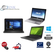 ( Termurah Windows 10 Laptop Used ) Dell 3180/ Acer C740 / Lenovo 100e / ASUS X201E / 120GB- 240GB /
