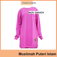 BAJU T-SHIRT MUSLIMAH PUTERI ISLAM(BAJU SAHAJA) T-SHIRT PPIM LENGAN PANJANG T-SHIRT KOKURIKULUM SEKO
