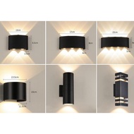 Lampu Hias Taman Dinding Teras Wall Light Led 2 Arah Fitting E27 Outdoor Minimalis Tempel Pilar Temb