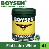 S.W BOYSEN 4Liters B710 (light latex white) B701 (flat latex white) / B715 (semi-gloss latex white) 