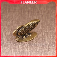 [FlameerMY] Mini Arowana Statue Fish Statue Incense Stick Holder Decorative Brass Tea Pet