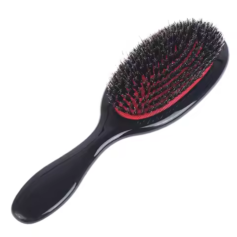 Boar Bristle & Nylon Hair Brush Oval Anti-static Paddle Comb Scalp Massage