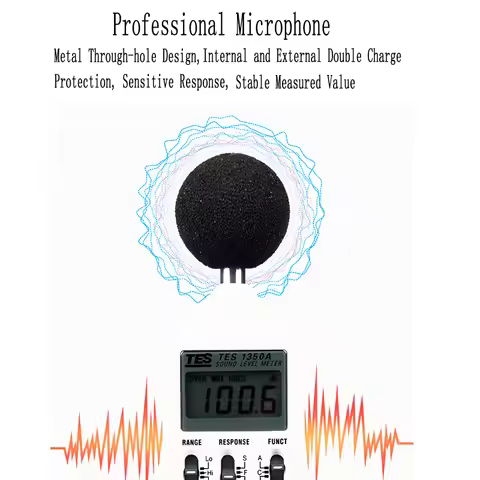 TES-1350A Sound Level Meter 35-130 dB Range 0.1 dB Resolution Professional Digital Noise Meter TES13