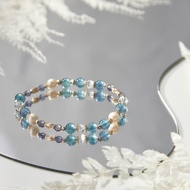 l 藍色多瑙河 l 獨角獸螢石 菫青石 白水晶 水晶手串 訂製 客製化