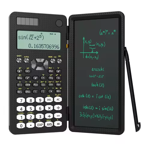 Mini Scientific Calculator with Writing Tablet Calculators Notepad Memo Office Electronics School Su