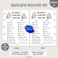 Planner Book Refill Paper Binder Skincare Routine Simple Minimalist M5