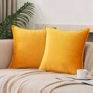 1pc Velvet Bordered Pillowcase Solid Color Square Cushion Cover For Sofa, Bedroom, Car 18x18 Inch 45