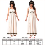 Váy Dài Màu Trắng Nữ Thần Athena Váy Dài Cổ Điển Trang Phục Halloween Athena Thanh Lịch Váy Nữ Tính 