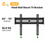 (SG) Wall Mount TV Bracket for 55" - 75" / INXUS C3-F / Fixed Mount with Locking system / Thin Profile / Easy Install / Universal Fit