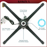 [kokiya] Electric Christmas Tree Rotating Stand EU 220V Dark Green for 7.5 Feet Tree