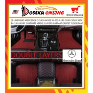 (2 LAYERS)9D MERCEDES C CLASS W205 W-205 C180 C200 C250 C350E 14-19 LUXURY CUSTOMS MADE 2 LAYERS CAR