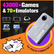 Batocera 37.linux System 128GB Portable USB 3.0 Disk 70+ Emulators with 43000+ Retro Games for PS3/P