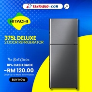 Hitachi Twin Door Fridge Inverter Dual Fan Cooling - Black (375 L) R-VX420PM9(BBK)
