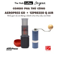 Convenient travel coffee maker Combo: Aeropress Go and 1Zpresso Q-Air coffee grinder