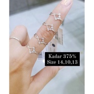 PUTIH 375% real gold white ring