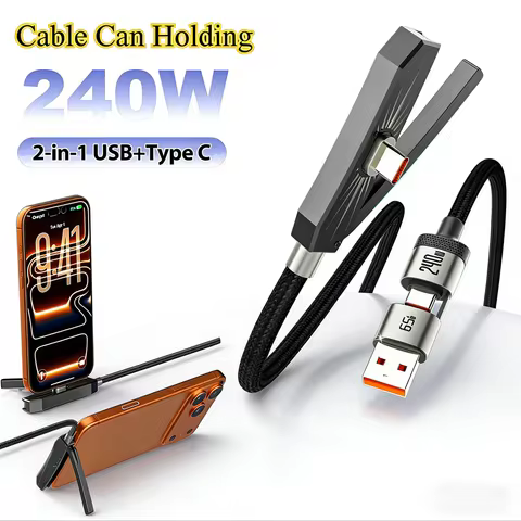 2 in 1 Elbow PD 240W USB C to type C Cable 65W Type C Cable Fast Charging 27W Charger Cable for iPho