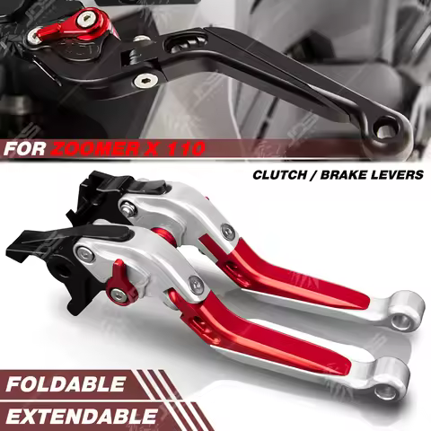 JDSTUNING For Honda ZOOMER X 110 Folding Clutch and Brake Lever Set Adjustable Levers Motorcycle Acc