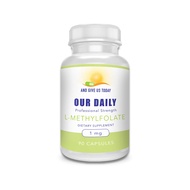 Our Daily Vites L-Methylfolate 1mg / 1000 mcg Maximum Strength Active Folate, 5-MTHF, Filler Free, G