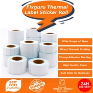 Fixguru Thermal Label Sticker Roll Multiple Sizes | Barcode / Courier / Inventory Use