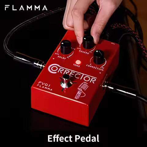 FLAMMA FV01 Vocal Effects Processor Pitch Correction with Delay Reverb Effects for Microphone Amplif