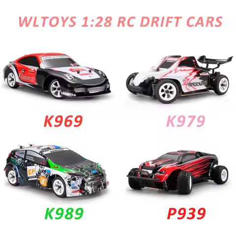 30KM/H RC Wltoys 1:28 RTR RC Car 2.4G 4WD 4 Channels Drift Car Racing Car K969/K989 For Selection Re
