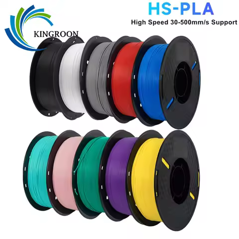 KINGROON High Speed PLA Filament 1.75mm New HS-PLA 3D Printer Filament For 30-500mm/s Fast Printing