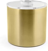 Front of the House RIB030GOS21 3 Quart SS Ice Bucket, Matte Brass w/Acrylic Lid, Diameter 7.5", 7.5"