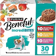Purina Beneful Small Breed Wet Dog Food Variety Pack, IncrediBites With Real Beef, Chicken and Salmo