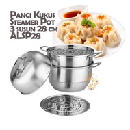 Steamer Pot 3 layers 28 cm ALSP28