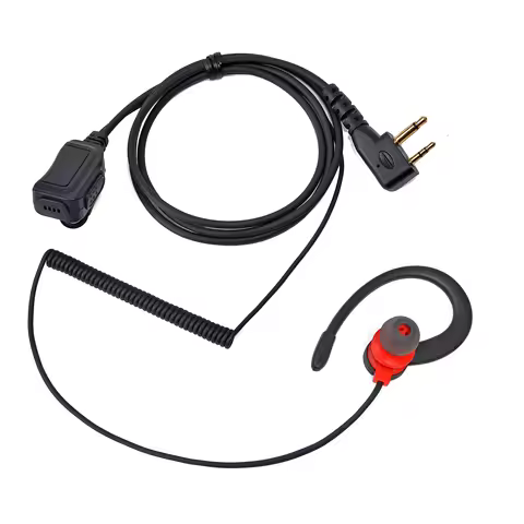 G Shape Soft Earpiece Walkie Talkie Headset 2 pin with Mic is Compatible with Midland LXT118 GXT1000