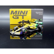 MASH Ready Stock Special Price Mini GT 1/64 McLaren MCL38 #4 F1 2024 Monaco Station Champion #1164