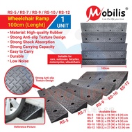 High-Quality Rubber Strong Anti-slip Wheelchair Ramp / Tanjakan Kerusi Roda RS-7 100cm (L) x 20cm(W)